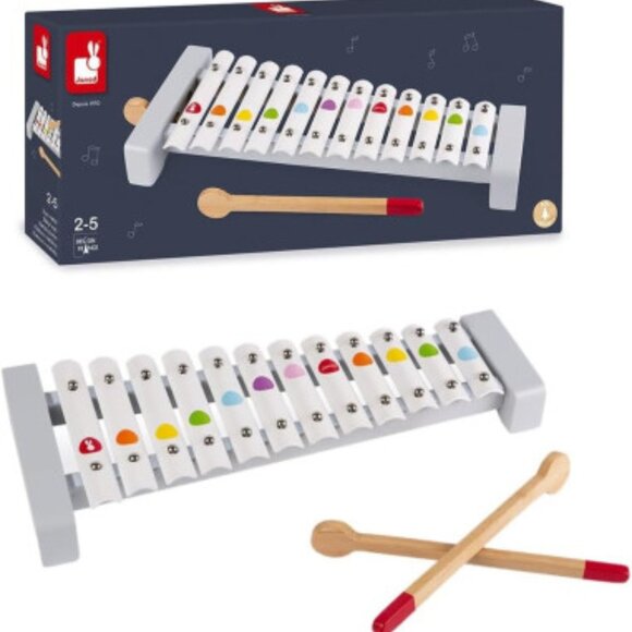 Janod - Confetti Wooden and Metal Xylophone New in Box For Age 2+ - Picture 3 of 13